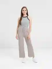 Бежевый меланж кюлоты женские