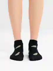 Черный носки женские с принтом "Avocado short", укороченные