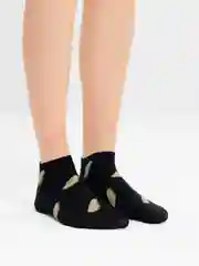 Черный носки женские с принтом "Avocado short", укороченные