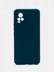 Синий силиконовый чехол для Vivo V21e (Виво В21Е) с защитой камеры