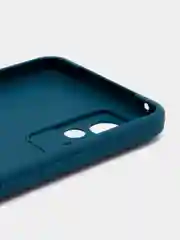 Синий силиконовый чехол для Vivo V21e (Виво В21Е) с защитой камеры