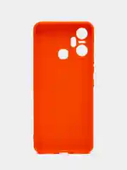 Оранжевый чехол для Infinix Smart 6 Plus (Смарт 6 Плюс), прозрачный силиконовый