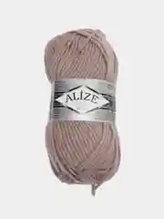 Бежевый меланж пряжа Alize Superlana Maxi, 100 г, 75% акрил, 25% шерсть