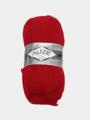 Красный пряжа Alize Superlana Maxi, 100 г, 75% акрил, 25% шерсть