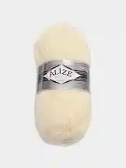 Кремовый пряжа Alize Superlana Maxi, 100 г, 75% акрил, 25% шерсть