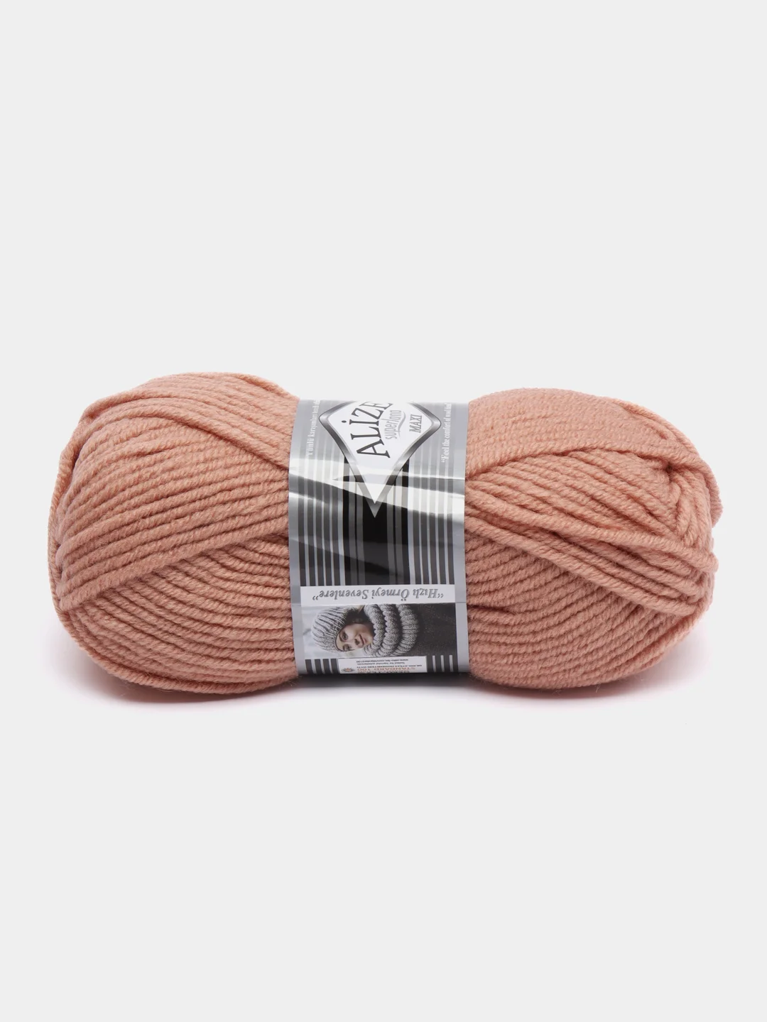 Пудровый пряжа Alize Superlana Maxi, 100 г, 75% акрил, 25% шерсть