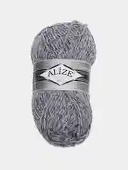 Серебряный пряжа Alize Superlana Maxi, 100 г, 75% акрил, 25% шерсть