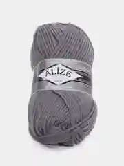 Серый металлик пряжа Alize Superlana Maxi, 100 г, 75% акрил, 25% шерсть