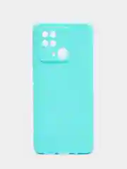 Бирюзовый силиконовый чехол для Redmi 10C, бирюзовый, розовый, матовый