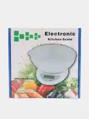 Белый электронные кухонные весы с чашей
