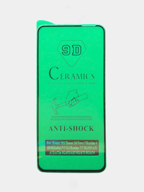 Гибкое керамическое защитное стекло CERAMICS глянцевое для Honor 30/30s/ Nova 7/ Realme 6