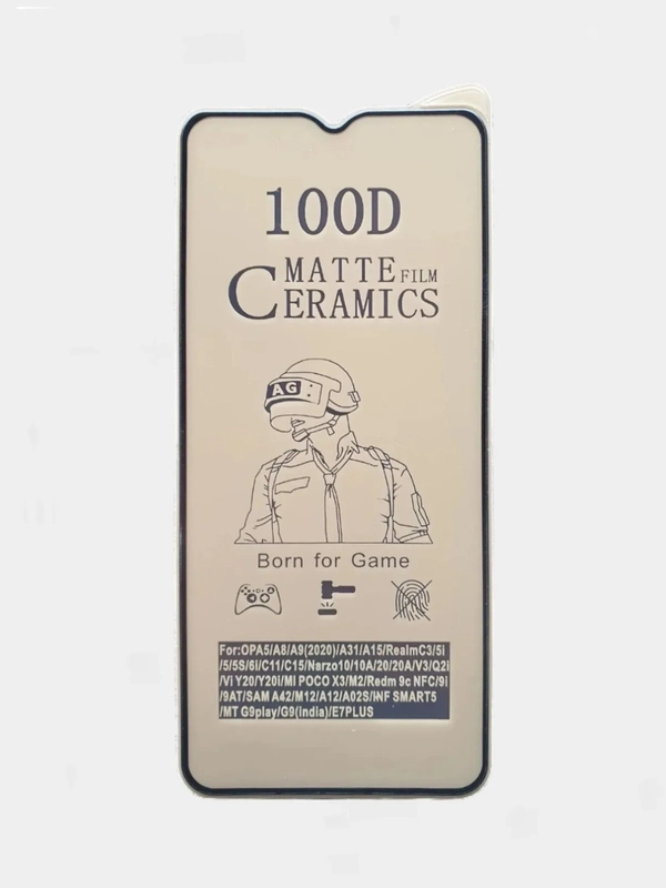 Гибкое защитное стекло CERAMICS матовое для Samsung Galaxy A03/A12/A42/ Tecno Spark 10