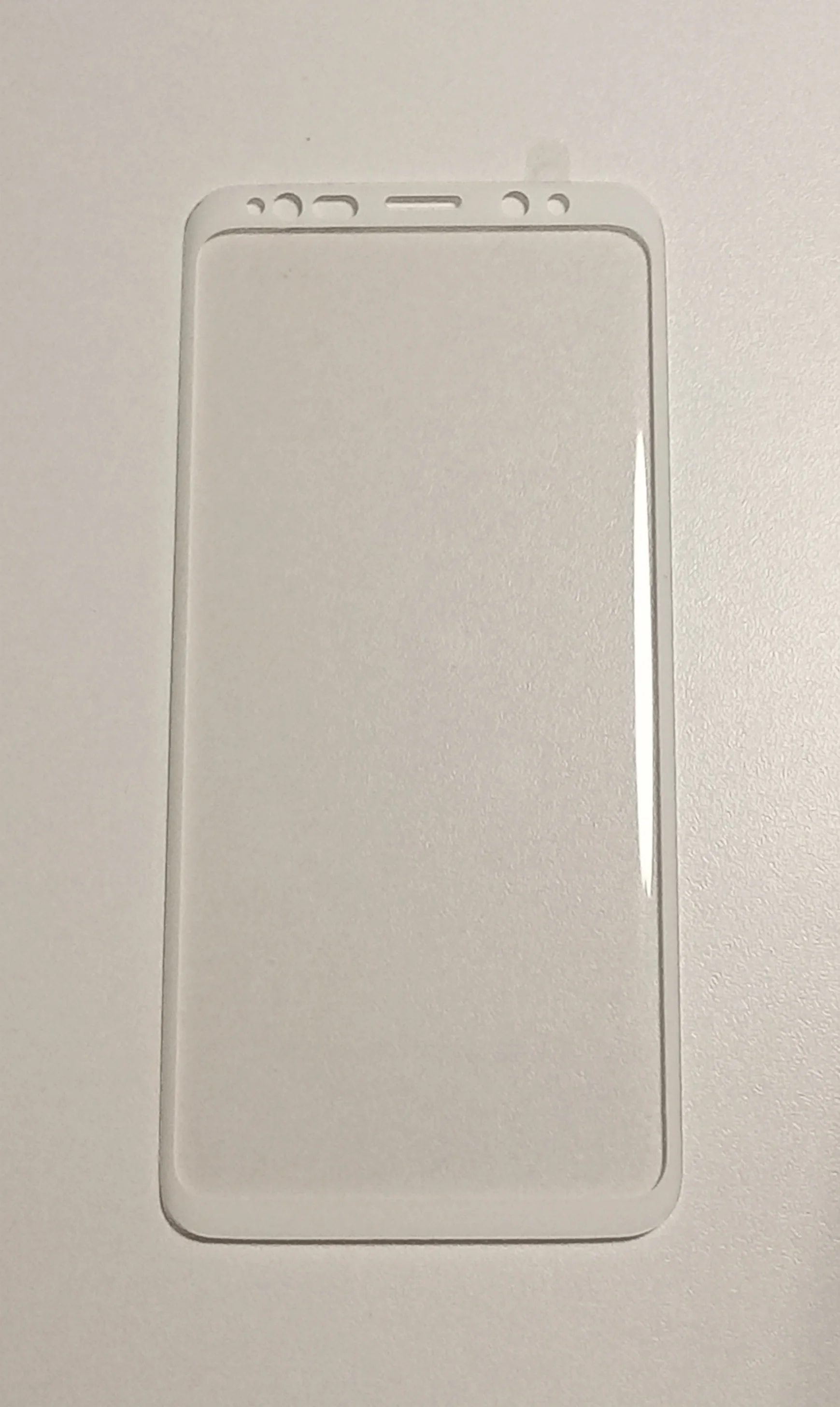 Белый защитное стекло Samsung S8  / S9 клей по краям