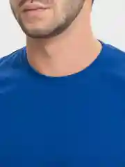 Синий футболка мужская, однотонная, хлопок
