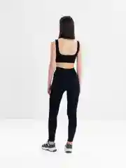 Черный женский костюм для фитнеса