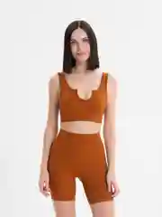 Терракотовый женский костюм для фитнеса