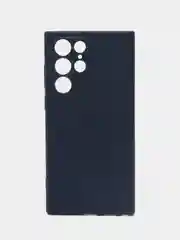 Темно-синий чехол силиконовый для Samsung Galaxy S22 Ultra (Самсунг Галакси С22 Ультра)