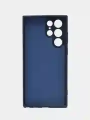 Темно-синий чехол силиконовый для Samsung Galaxy S22 Ultra (Самсунг Галакси С22 Ультра)