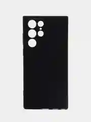 Черный чехол силиконовый для Samsung Galaxy S22 Ultra (Самсунг Галакси С22 Ультра)
