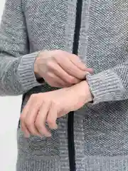 Серый свитер утеплённый, мужской на молнии