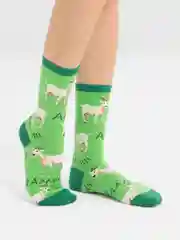 Лайм носки с принтом Funny, унисекс
