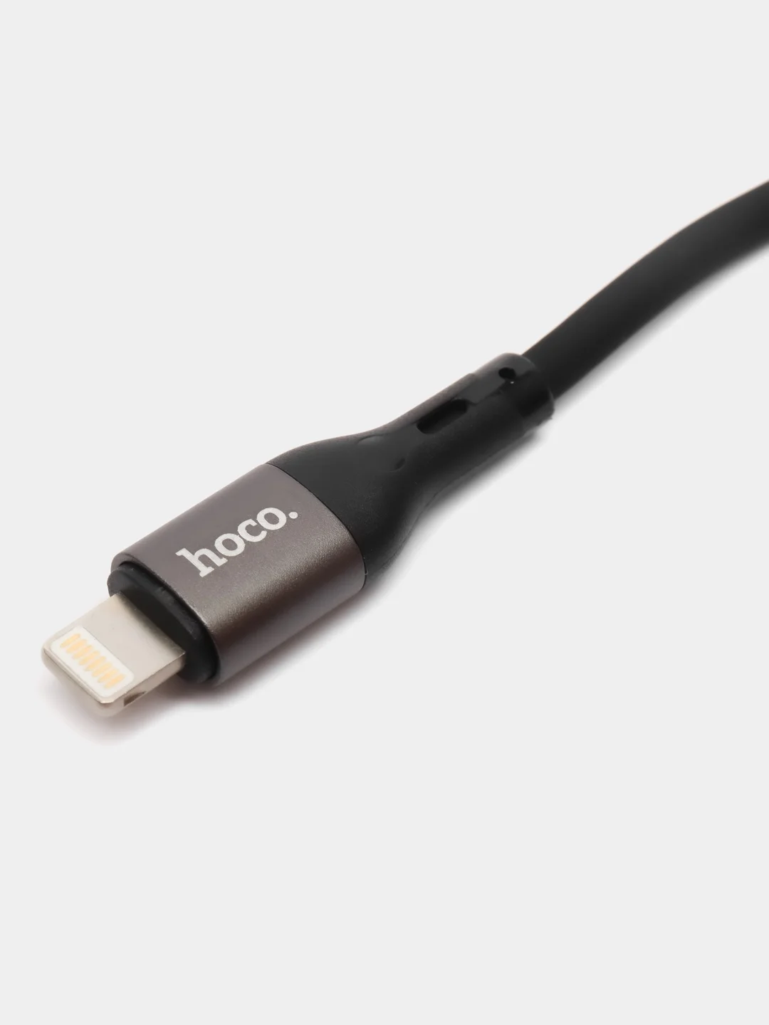 Тёмно-серый кабель hoco UPA19, AUX, 3.5 mm, Lightning, 1 м, в оплетке, черный, премиум