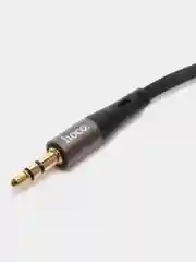 Тёмно-серый кабель hoco UPA19, AUX, 3.5 mm, Lightning, 1 м, в оплетке, черный, премиум