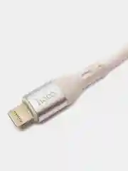 Слоновая кость кабель hoco UPA19, AUX, 3.5 mm, Lightning, 1 м, в оплетке, черный, премиум
