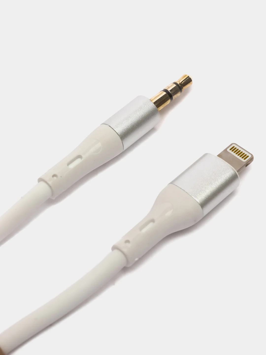 Слоновая кость кабель hoco UPA19, AUX, 3.5 mm, Lightning, 1 м, в оплетке, черный, премиум