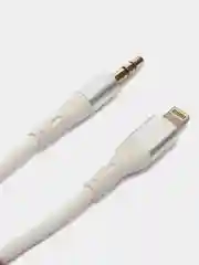Слоновая кость кабель hoco UPA19, AUX, 3.5 mm, Lightning, 1 м, в оплетке, черный, премиум