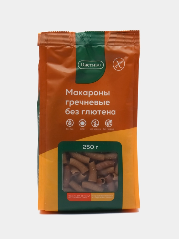 Макароны фигурные "Трубочка", из гречневой муки, 250 г
