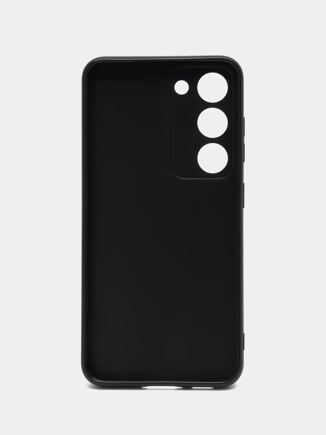 Черный чехол для Samsung Galaxy S23 силиконовый ROSCO матовый тонкий с бортиком- защитой камер