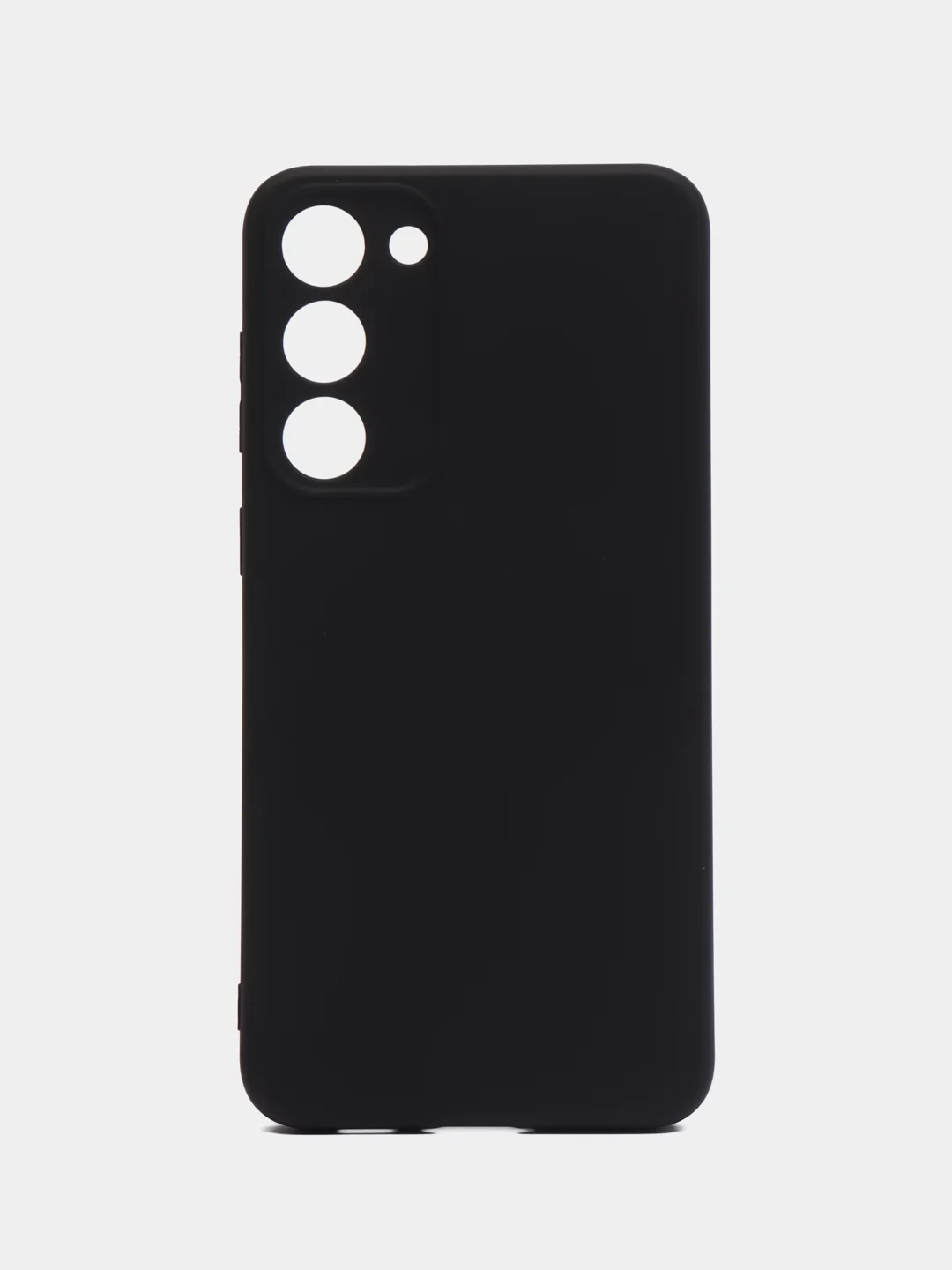 Черный чехол для Samsung Galaxy S23+, S23 Plus силиконовый ROSCO матовый c бортиком защитой камер