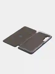 Черный чехол-книжка КАРТОФАН из экокожи на Tecno Pova 4 с функцией подставки и кармашком