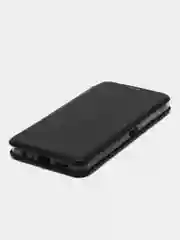 Синий чехол-книжка КАРТОФАН из экокожи на Tecno Pova 4 Pro с функцией подставки и кармашком