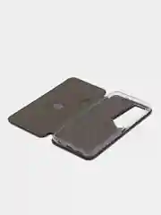 Синий чехол-книжка КАРТОФАН из экокожи на Tecno Pova 4 Pro с функцией подставки и кармашком