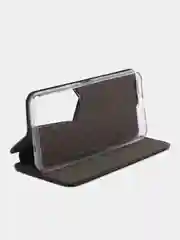 Синий чехол-книжка КАРТОФАН из экокожи на Tecno Pova 4 Pro с функцией подставки и кармашком
