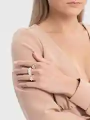 Белый набор женских колец
