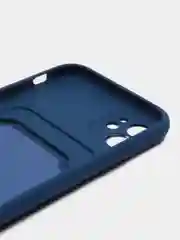 Синий силиконовый чехол для Apple  iPhone 11 (Айфон 11), чехол на айфон 11 с карманом