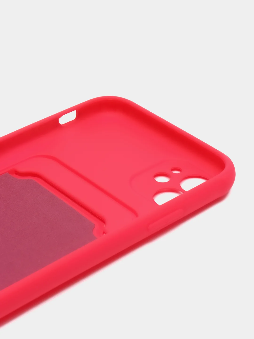 Фуксия силиконовый чехол для Apple iPhone 11 (Айфон 11), чехол на айфон 11 с карманом