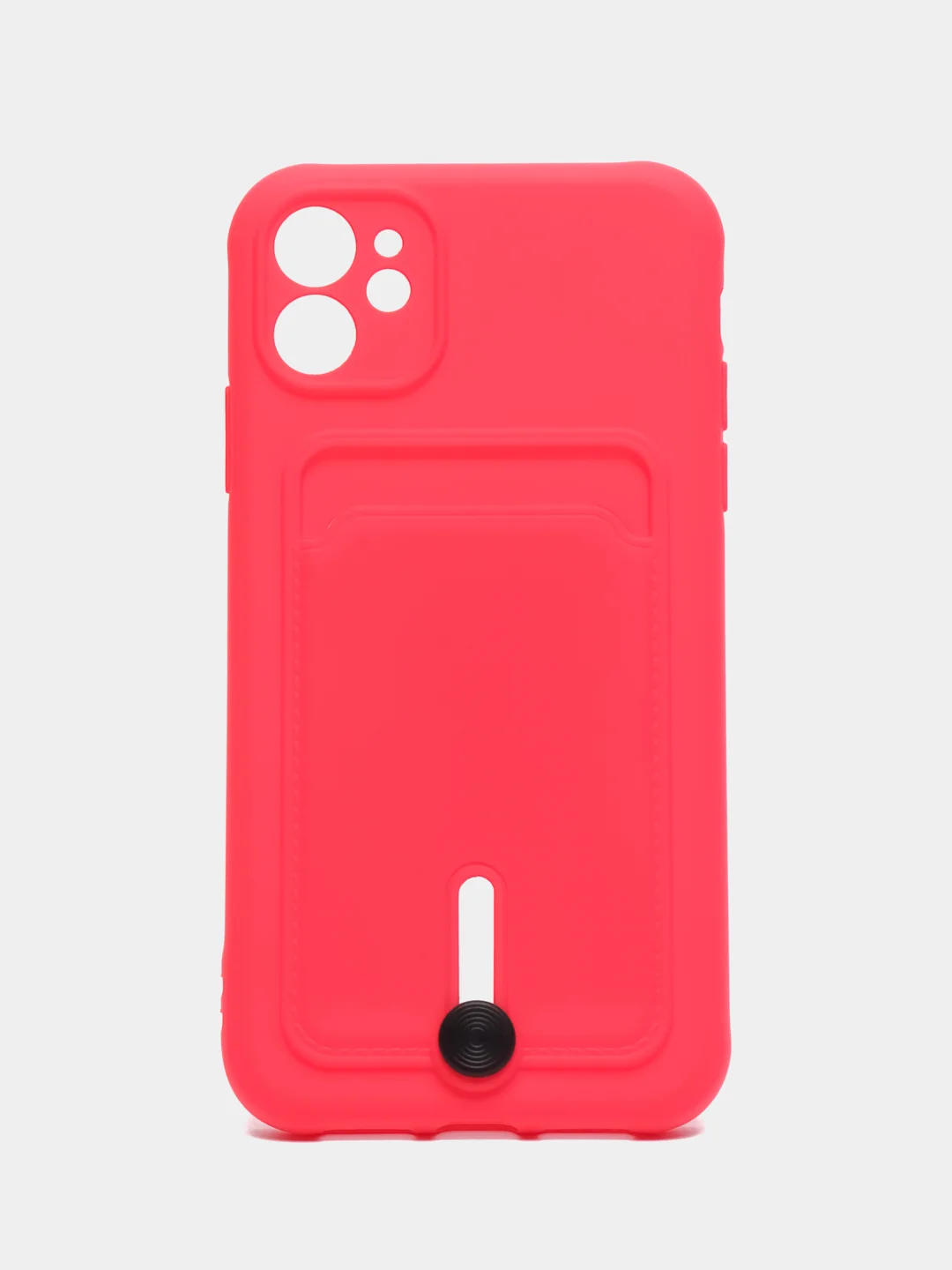 Фуксия силиконовый чехол для Apple iPhone 11 (Айфон 11), чехол на айфон 11 с карманом
