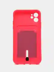 Фуксия силиконовый чехол для Apple  iPhone 11 (Айфон 11), чехол на айфон 11 с карманом