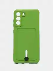 Лайм чехол для Samsung Galaxy S21 FE, S21FE (Самсунг С21 ФЕ, С21ФЕ) силиконовый, с карманом