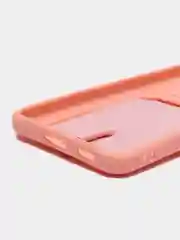 Пастельно-коралловый чехол для Samsung Galaxy S21 FE, S21FE (Самсунг С21 ФЕ, С21ФЕ) силиконовый, с карманом
