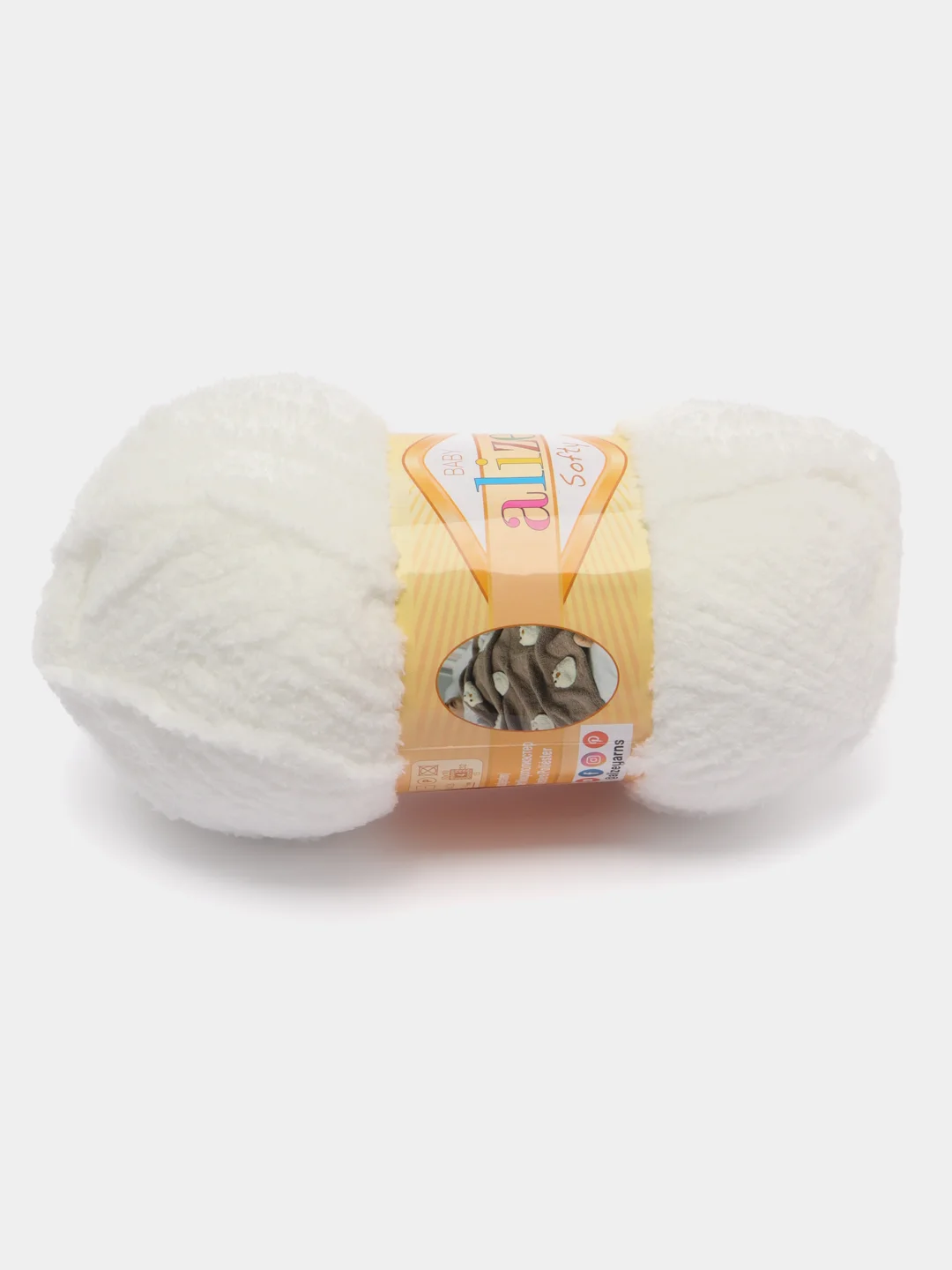 Слоновая кость пряжа Alize Softy, микрополиэстер, 50 г, 115 м