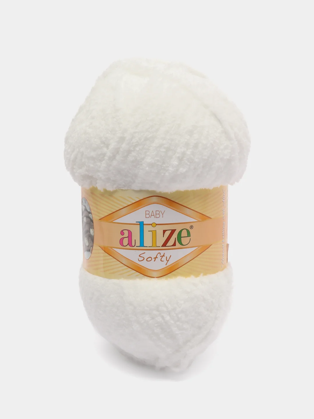 Слоновая кость пряжа Alize Softy, микрополиэстер, 50 г, 115 м