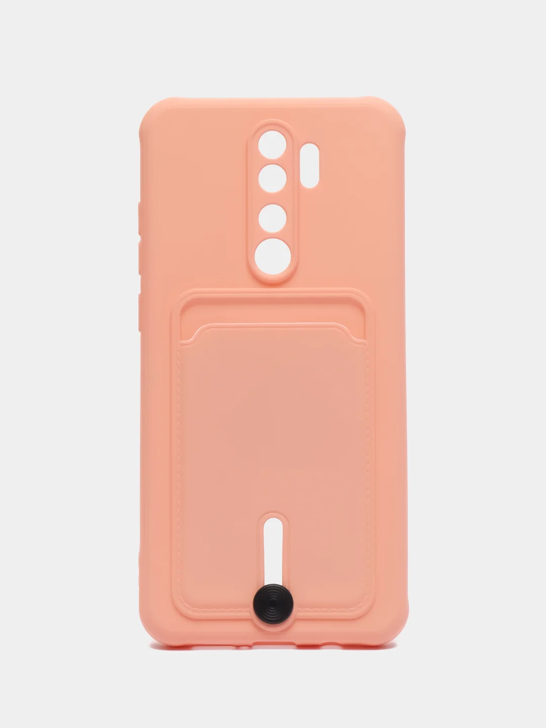 Пудровый чехол для Xiaomi Redmi Note 8 Pro (Редми Нот 8 Про) силиконовый , с карманом