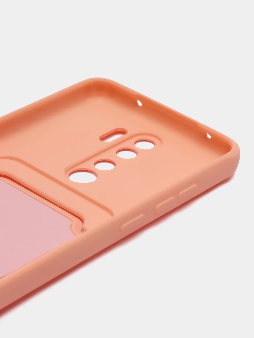 Пудровый чехол для Xiaomi Redmi Note 8 Pro (Редми Нот 8 Про) силиконовый , с карманом