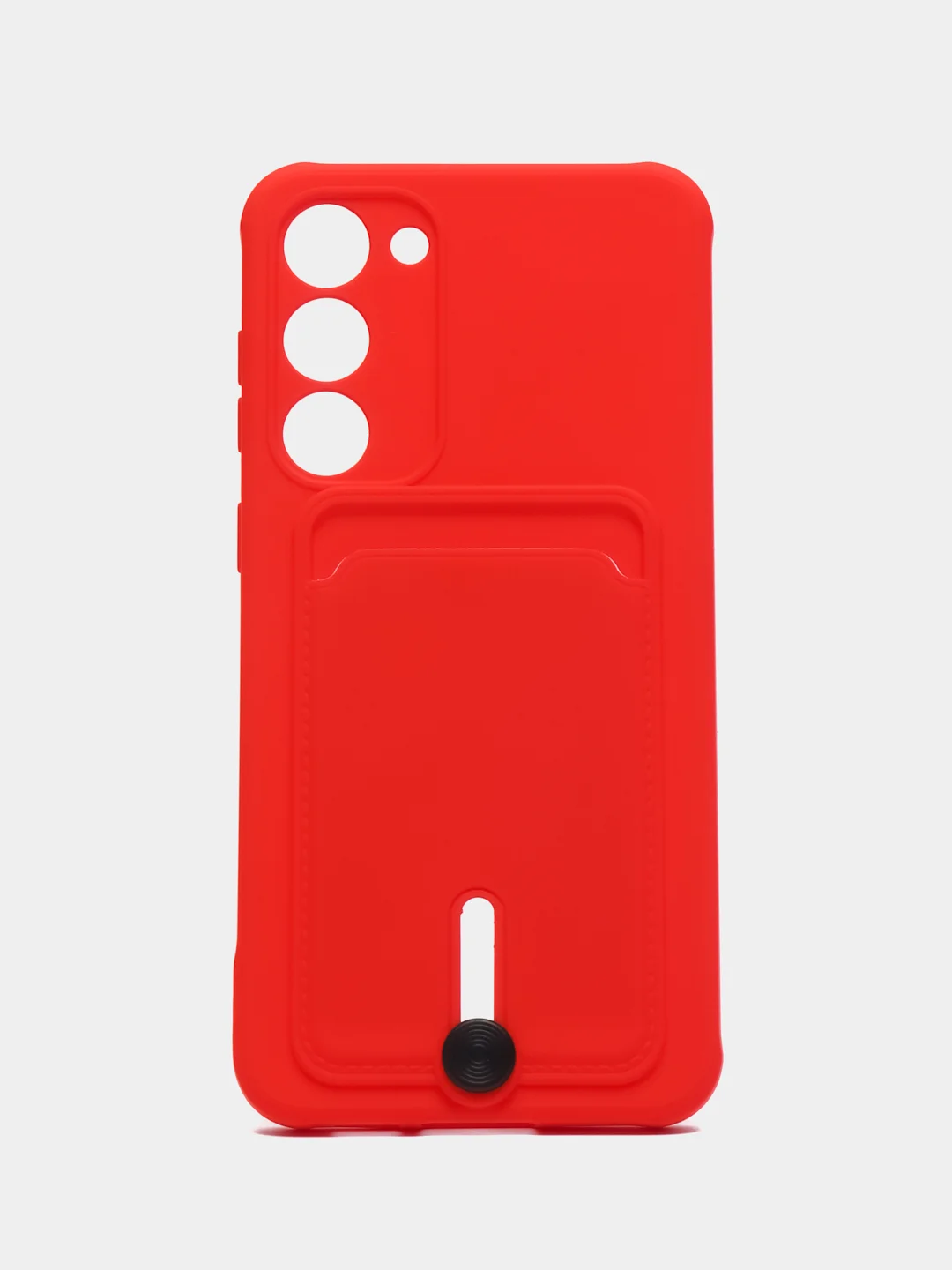 Красный силиконовый чехол для Samsung Galaxy S23 Plus, S23+ (Самсунг Галакси С23 Плюс), с карманом
