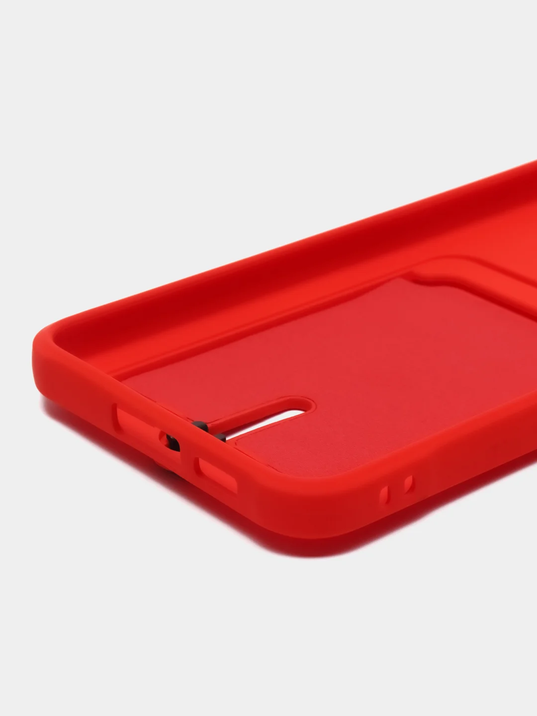 Красный силиконовый чехол для Samsung Galaxy S23 Plus, S23+ (Самсунг Галакси С23 Плюс), с карманом